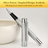MCNTEIK Silver Rollerball Pen, Stunning Luxury Pen with Mesh Texture