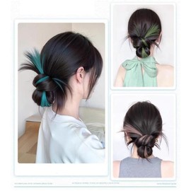 ポニーテール エクステ メッシュ ストレート 付け髪 装着簡単 ワンタッチ クリップ ストレート サラサラ ダンス イベント コスプレ 取付簡単 エクステンション (ピンク) かわいい 大人 個性的 カジュアル 奇麗