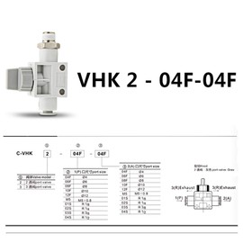 Vogueing Tool 6mm x 1/4" Thread Plastic Pneumatic Connector Air Flow Control Valve 2-Ways Male Thread Pneumatic Push in Fittings