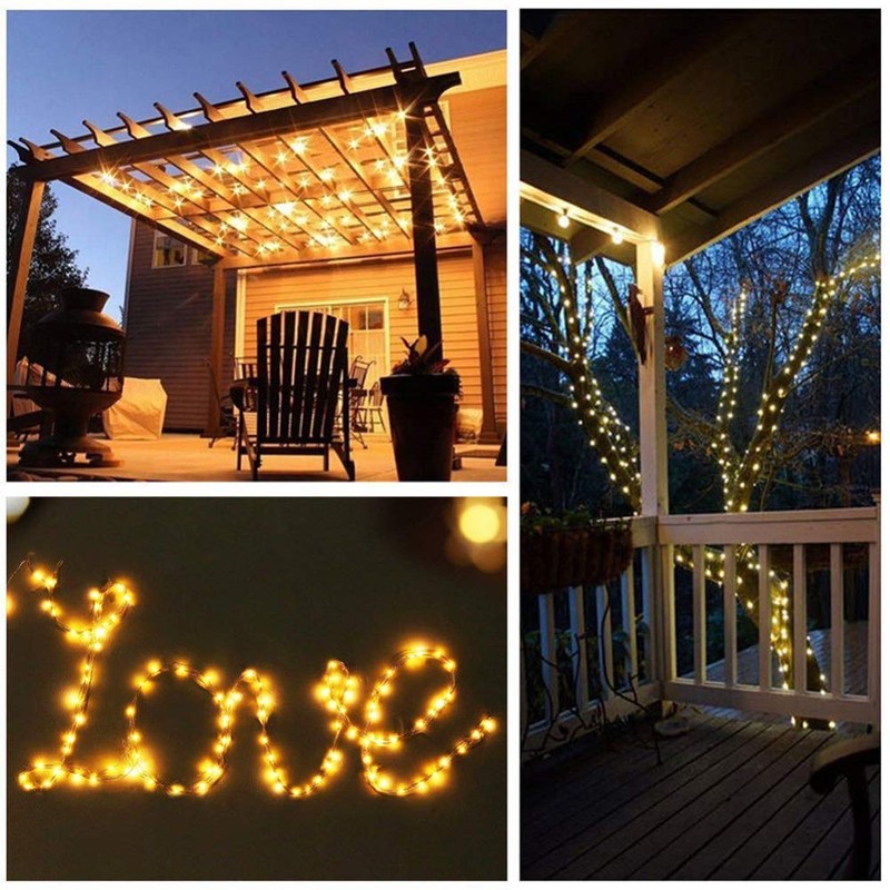Mintlemon Fairy Lights 33ft 100 LEDs, 8 Lighting Modes Dimmable