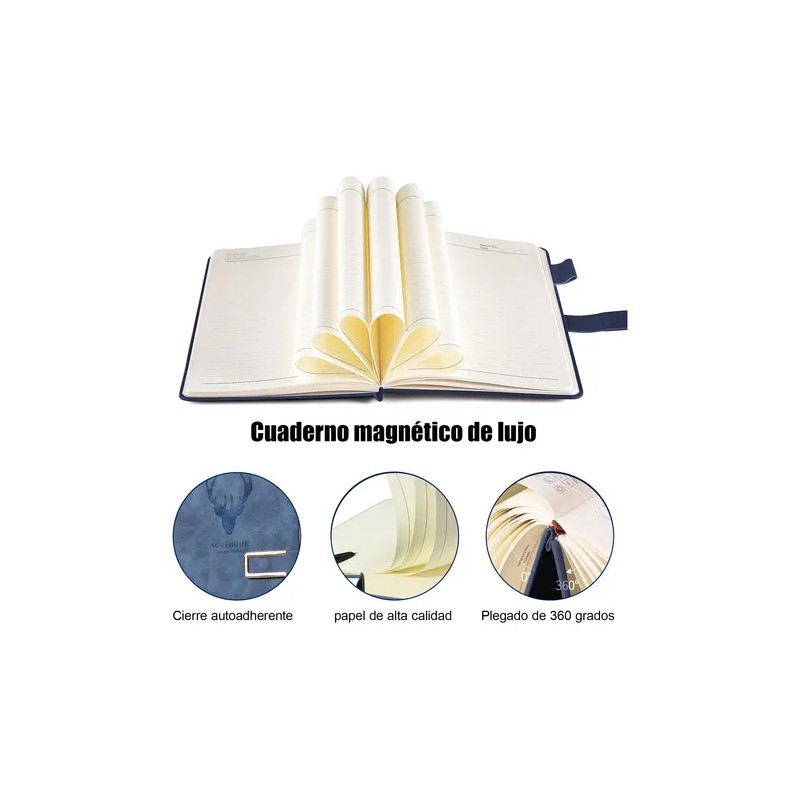 2 Cuadernos A5 Tapa Dura De Piel, 360 Páginas +