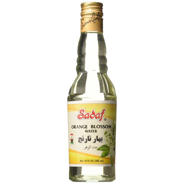 Sadaf Orange Blossom Water for Cooking 10 oz - Food Grade Orange Blossom Water for Baking, Food Flavoring or Drinking - Ideal for Persian desserts, cakes or syrups - Product of Lebanon