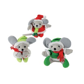Fun Express - Plush Christmas Mice for Christmas - Toys - Plush - Stuffed Farm & Woodland - Christmas - 12 Pieces