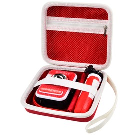 Funda para cámara de video VTech Kidizoom Creator Cam Videocámara, almacenamiento de viaje duro con bolsillo para accesorios, color rojo