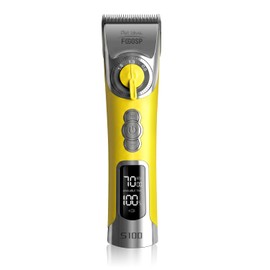 FOGOSP Cordless Dog Grooming Clippers 12H Runtime Replaceable Blade 3-Speed Low Noise Professional Pet Clippers for Grooming Heavy Duty Thick Matted Curly Hair Dog Trimmer for Groomer Home Use(Yellow)