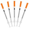 100 Pack 0.5ml Disposable Syringe, 32G 0.5cc 1/4 Inch (6mm)