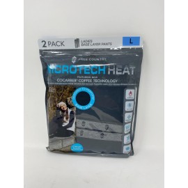 Free Country 2-PACK Free Country Women Black Micro Heat Soft Base Layer Pant M, L, XL, XXL - L