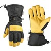 Men's Insulated HydraHyde Waterproof Grain Leather Hybrid Winter Gloves, XX-Large