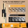 Benkut Modern LED Vanity Lights Set of 2, Black Wall