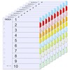 File Dividers A4, 10 Pack 10 Part Folder Dividers Coloured