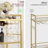 TUTOTAK Bar Cart, Home Bar Serving Cart with 3-Tier Mirrored