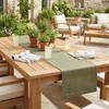 yuboo Olive Green Table Runner 72 Inches Long, Summer Checked