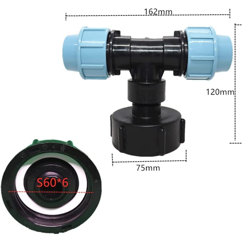 IBC Tank Thread Connector s60x6 Adapter To Mdpe Water Pipe