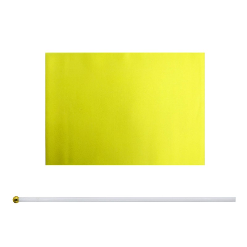 WXTWK 12 Pack Solid Yellow Flag Small Mini Plain Yellow