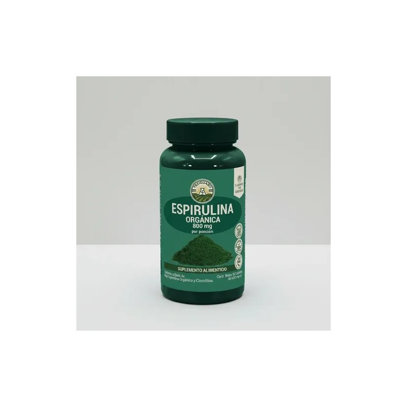 Spirulina Máxima Pasiguaro Cápsulas 600 Mg Suplemento