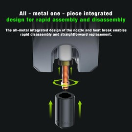 Wefuit 2pk 0.4mm Nozzle for K2 /K2 pro/K2 Plus/hi Quick Swap Hardened Steel Nozzle with Titanium Alloy Heat Break Copper Alloy for Creatilky K2 Plus/Hi Combo 3D Printer Accessories