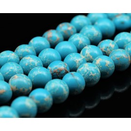 Natural Blue Imperial Jasper Beaded Choker, Genuine Blue Crystal Necklace, Fancy Gemstone Choker, 8mm Beads, Fashion Jewelry, Healing Crystal Chakra Necklace, Durable Necklace, Capricorn Necklace