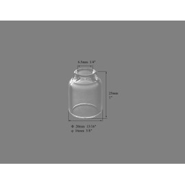 RIVERWELD Glass TIG Cups #4 (1/4") #5 (5/16") #6 (3/8") #7 (7/16") #8 (1/2") Clear Quartz Nozzle Gas Saver Assorted Size for SR WP 9 17 18 20 25 26 TIG Welding Torch 5pcs