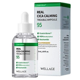 Wellage Real Cica Calming 95 Trouble Ampoule 50ml 1ea / 웰라쥬 리얼 시카 카밍 95 트러블 앰플 50ml 1개