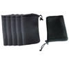 6Pcs 10x15cm/4x6 Inch Black Nylon Mesh Drawstring Bag Pouch String