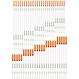DNA Leisure Clear Coarse Carp Loaded and Unloaded Wide and Thin Tip Crystal Waggler Floats x10 x20 & x50 Sets (10x Loaded Floats)