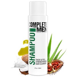 Champú para hombres para cabello más grueso champú fortalecedor completo, sin parabenos ni sulfatos, champú de limpieza profunda, cuidado del cuero...