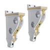 Mewutal 2pcs Drapery Sconces Silver Curtain Rod Holders Brackets with