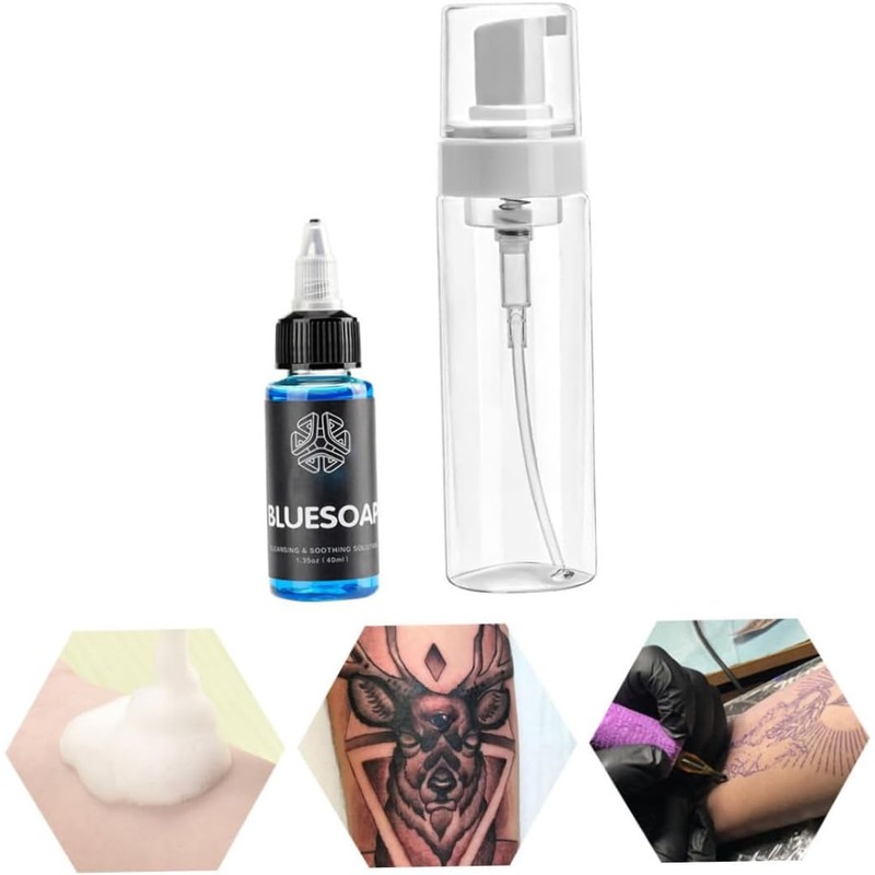 Jabón azul para tatuajes - Jabón limpiador para lavado de