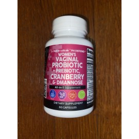 Pro & Prebiotics Clean Nutraceuticals Vaginal Probiotic & Cranberry 60 Capsules