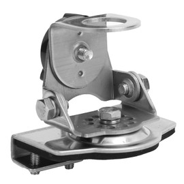 Car Antenna Mount, 360 Degree Rotatable Stainless Steel Car Clip, Car Antenna Bracket Hatchback Mounting Bracket for Automobile Radio Communication