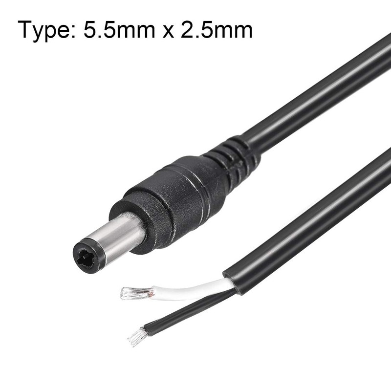 sourcing map DC Power 5.5mm x 2.5mm 10A 18AWG 30cm