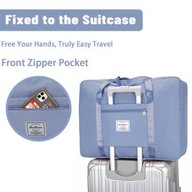 Duffel Bags for Traveling Women Sports Gym Tote Bag Water Resistant Travel Carry on Duffel Bag Weekend Overnight Bag (Blue)