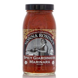 Nonna Rosina's | Spicy Giardiniera Marinara Sauce | Italian - Made with Enrico Formella Hot Giardiniera - Chicago Style Marinara Sauce 24oz.