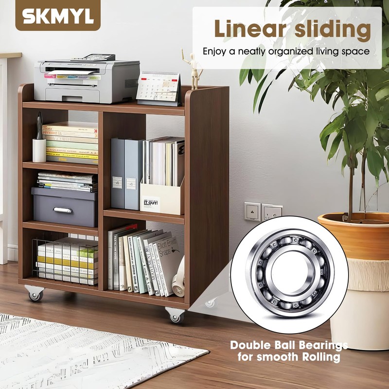 SKMYL 1.25 Inch Small Fixed Caster Wheels with Quiet Rolling,Drawer
