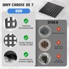2 Pcs Square Shower Drain Cover 4" Matte Black- Anti-Clog