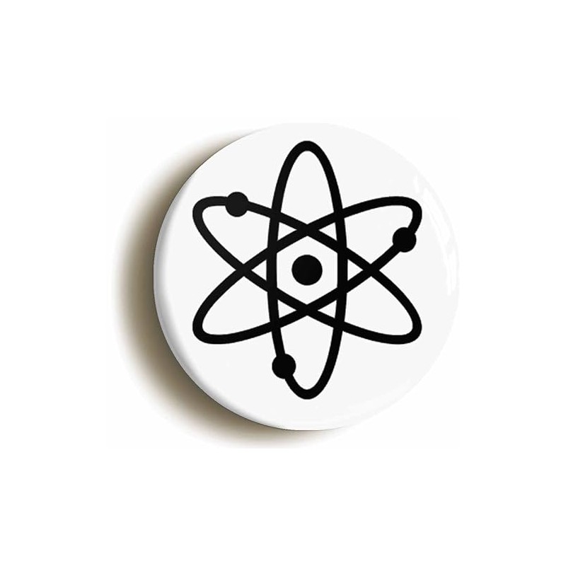 Ozorath Atom Symbol Science Button Badge (2inch / 50mm diameter,