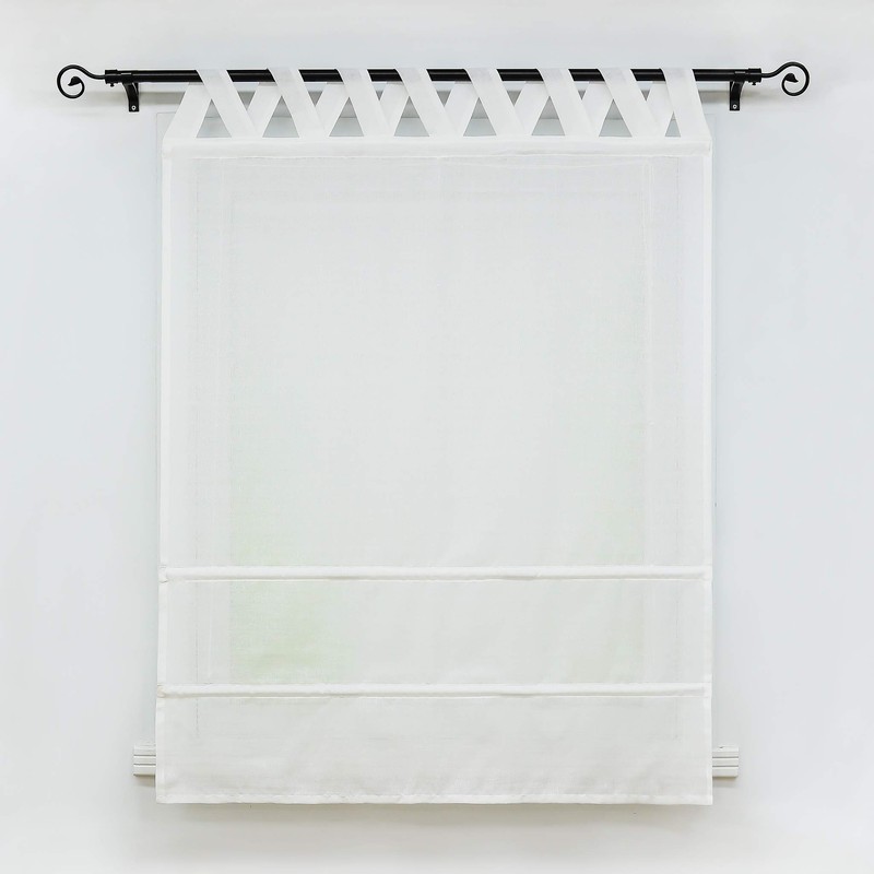 Joyswahl Mila Roman Blind Semi-Transparent Plain Colour with Loops Window
