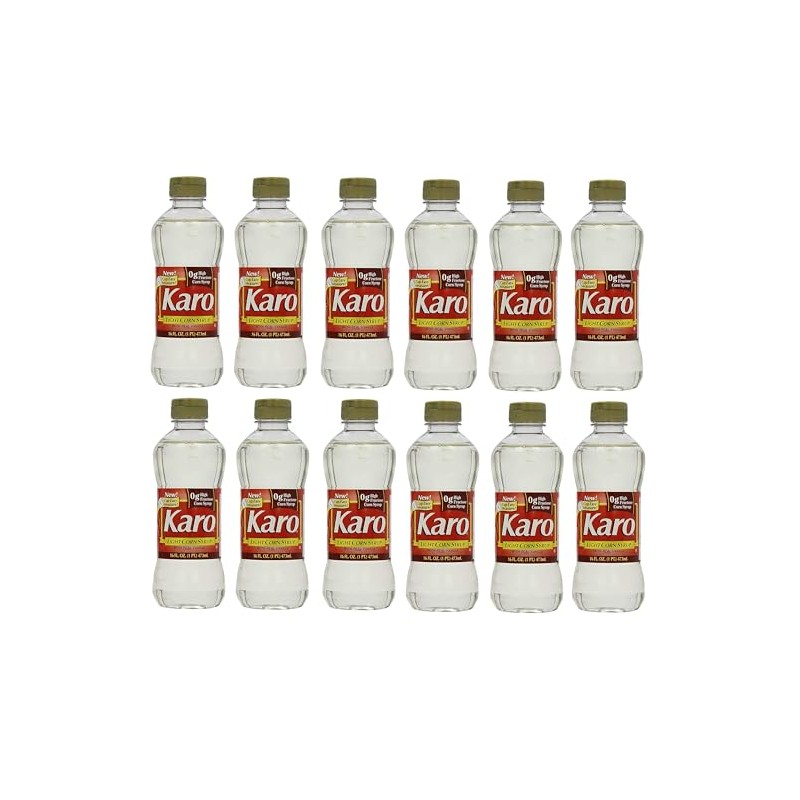 Karo Red Label Light Syrup, 16 Ounce Each -- 12