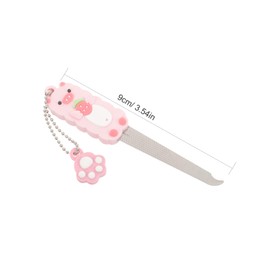 Baluue 3 pcs Cartoon Nail Files Set Cute Metal Fingernail and Toenail Files for Manicure Small Keychain Accessories for Teens and Young Girls Random Styles
