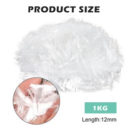 1 kg polypropylene fibre, polyfibre reinforcement and resistance, polypropylene fibres for concrete, mortar, plaster, cement mortar, prevents cracking, reduces shrinkage, homogeneous distribution of