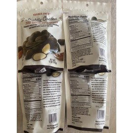 Trader Joe's 4 Pack Trader Joe’s Slightly Coated Dark Chocolate Almonds 10 Oz Each Bag X 4