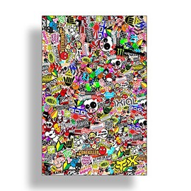 Graffiti Sticker Bomb 1:10 Scale RC Remote Control Scale Body Display Decal Sheets JDM