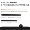 Ray speed Heavy Hitter Jump Break Pool Cue, 3 Piece