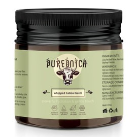 Pureonica Face & Body Cream – Deep Moisturizing Cream with Grass-Fed Tallow & Raw Honey – Natural Anti-Aging Moisturizer for Dry, Sensitive Skin – 4 fl.oz