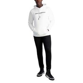KARL LAGERFELD Paris Men's Sportswear HOODIE,WHITE,Large
