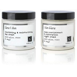 Nabila K I Am Here & Here I Am Moisturizer Cream Set, Day & Night. Nourishing and Restoring Hydration, Most Skin Types, 5 oz each