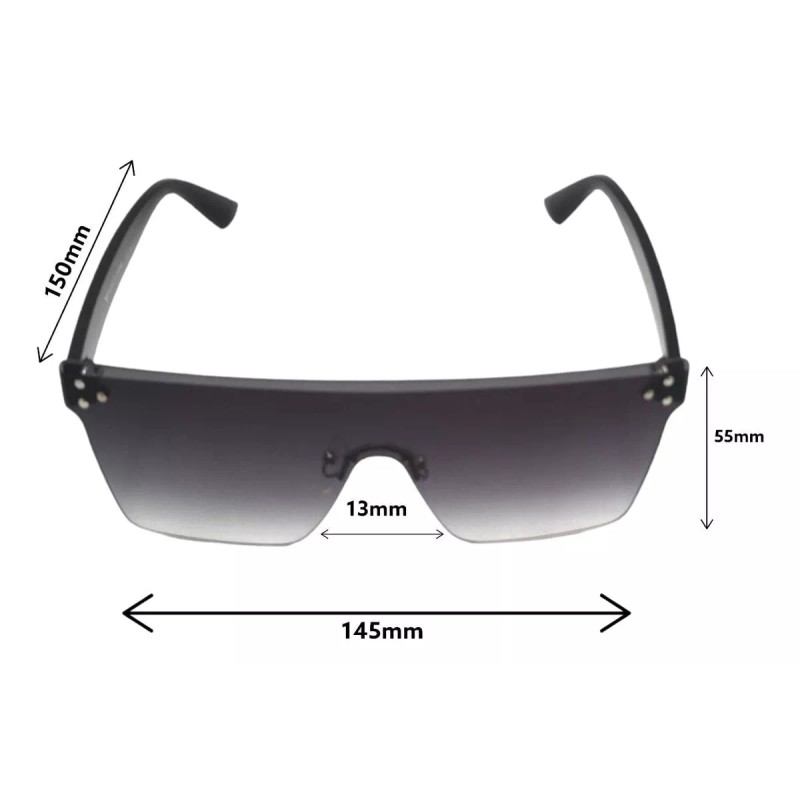 CL Gafas De Sol Sin Montura De Gran Tamaño Mono