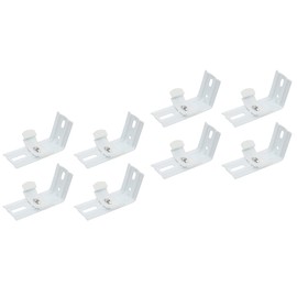 DOITOOL 8Pcs Vertical Blinds L- Shaped Brackets Blinds Curtain Track Mounting Bracket Clip Blind Extension Frame (8pcs)