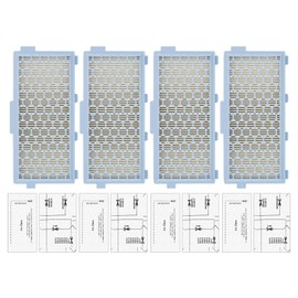 (8 Stück) Guard S1/ L1 Ersatz-HEPA-Filter, kompatibel mit Miele Guard S1/ L1, Compact C1 & C2/ Complete C2 & C3 S8340 Staubsaugern, 4 HEPA-Filter + 4 Airclean Abluftfilter & Motorschutz