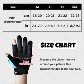 2XK-NOV 1 Pair High Wear-resistance Sailing Gloves (palm width10-11cm), Rowing Gloves, fingerless Gloves with ¾ Length Fingers, for Sailing, Yacht, Paddling, Kayaking, Men & Women (Lake blue, XL)